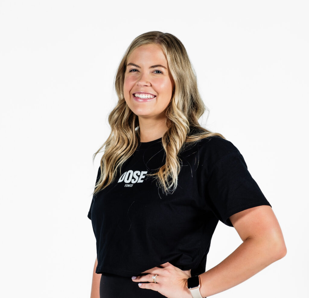 Portrait of DOSE Fitness spin instructor Mackenzie